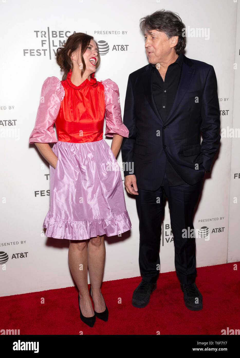 New York, NY - April 30, 2019: Cameron Crowe and Ione Skye attend the 30th Anniversary of :Say Anything …” during 2019 Tribeca Film Festival at BMCC T Stock Photo