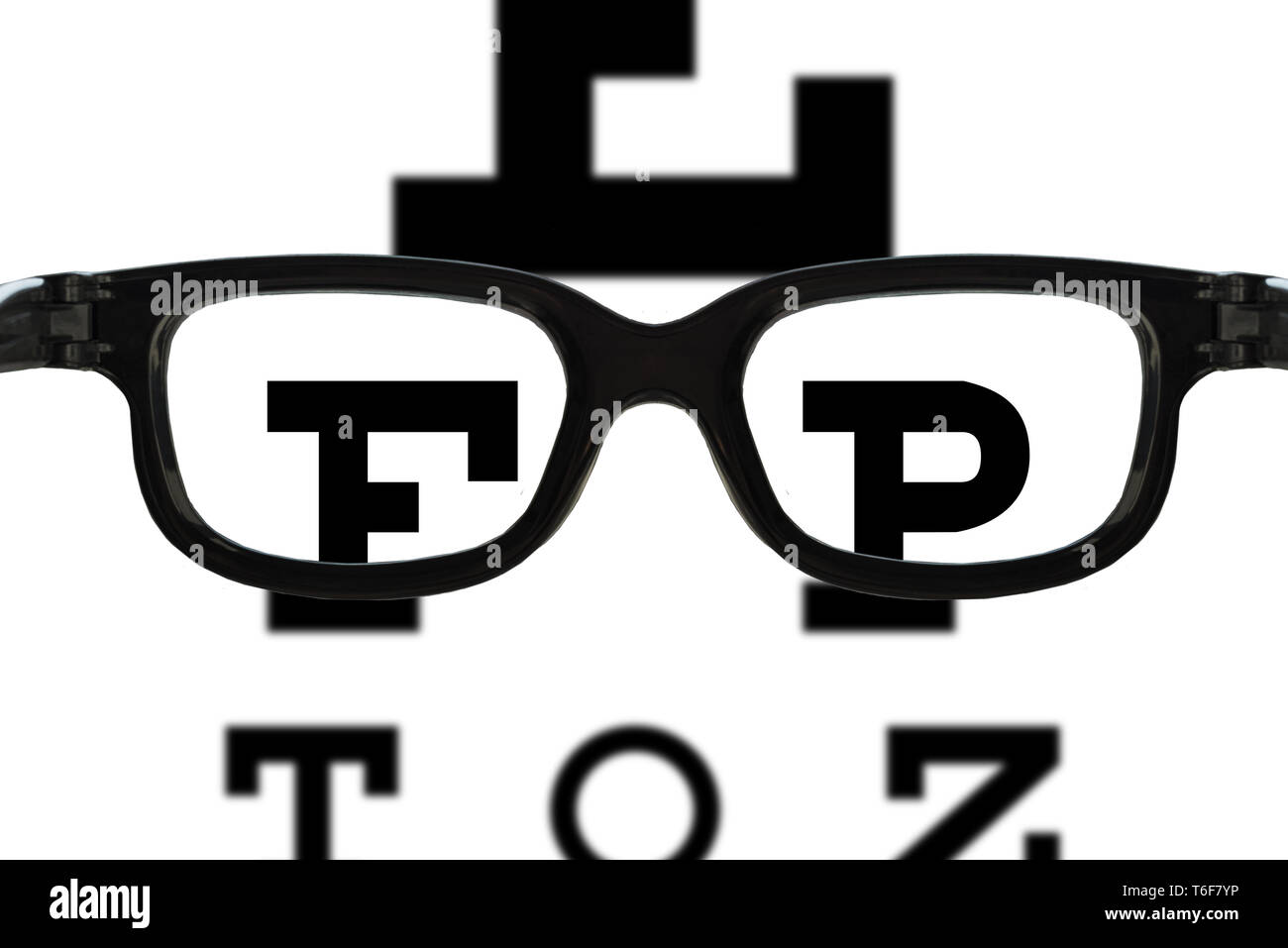 glasses sight test Stock Photo