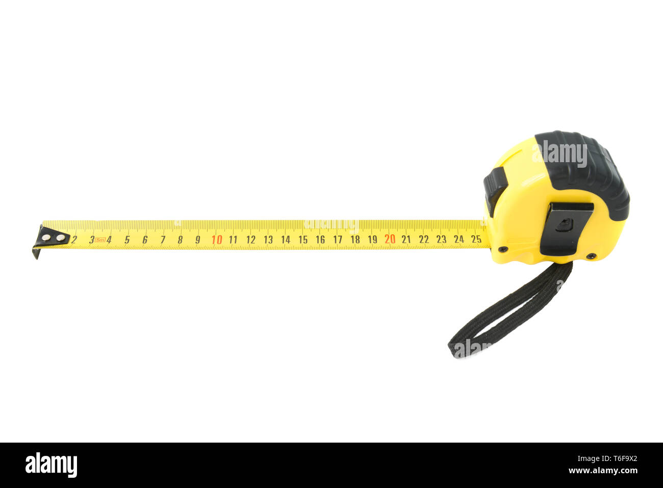 Measure tape isolated at white background Stock Photo - Alamy
