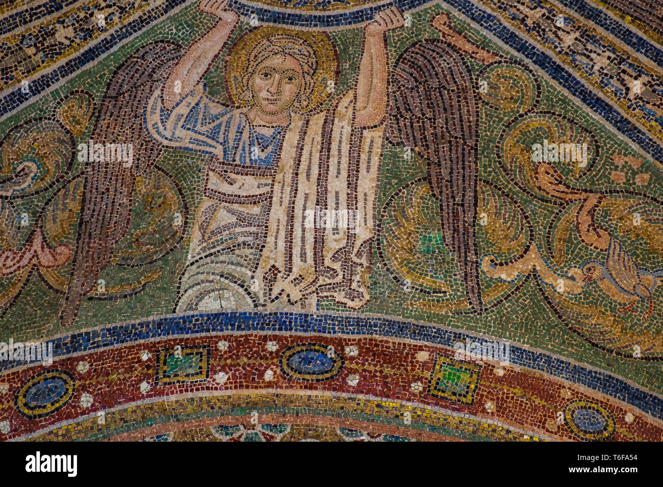Last Judgment, 12th century Byzantine mosaic, cathedral of Santa Maria Assunta, Torcello, Venice, Veneto, Italy Stock Photo
