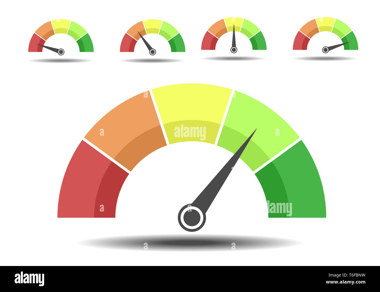 different Rating meters Stock Photo