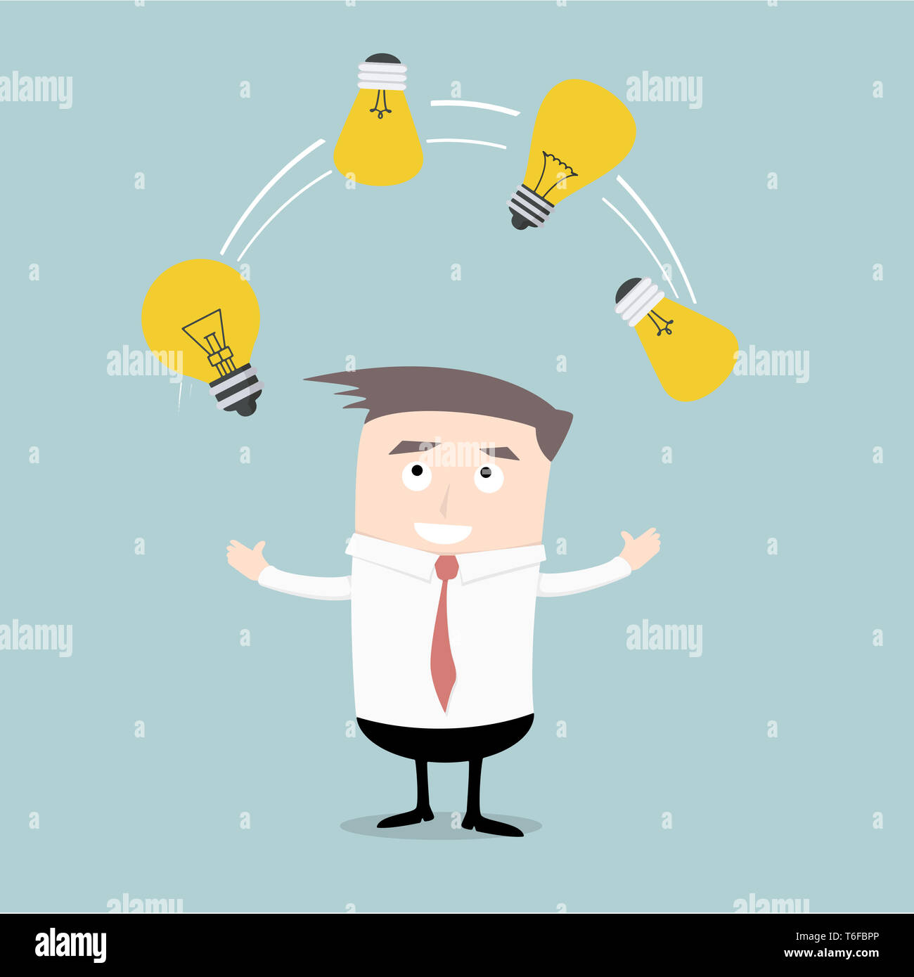Businessman Idea Juggling Stock Photo