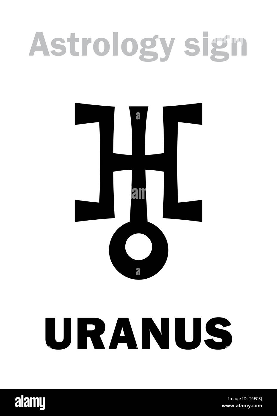 Astrology: planet URANUS Stock Photo
