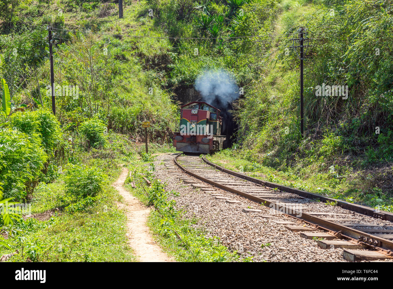 Locomotive of the famous Sri Lankan railway Stock Photo