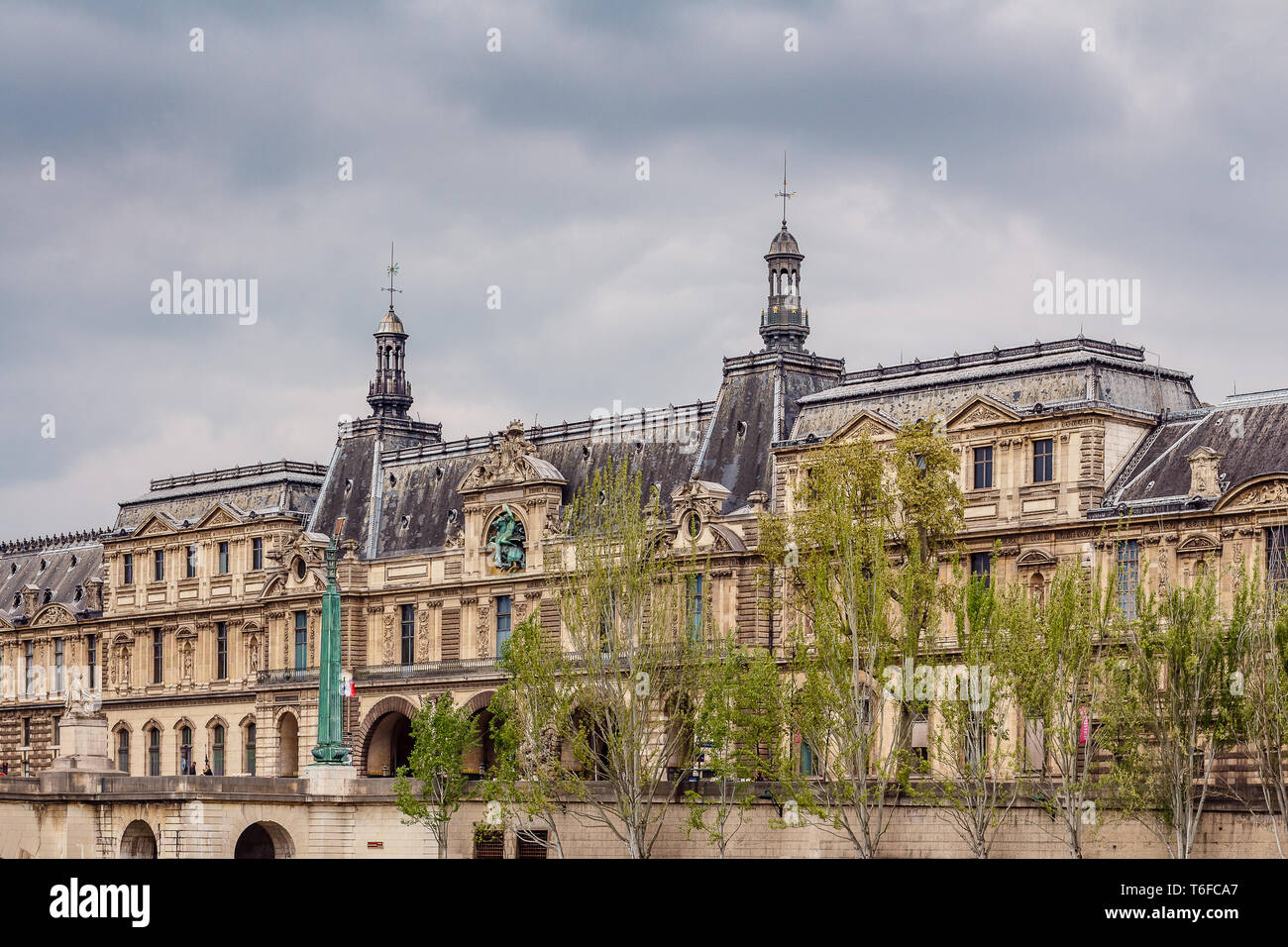 Outside view from Louvre in Paris Stock Photo