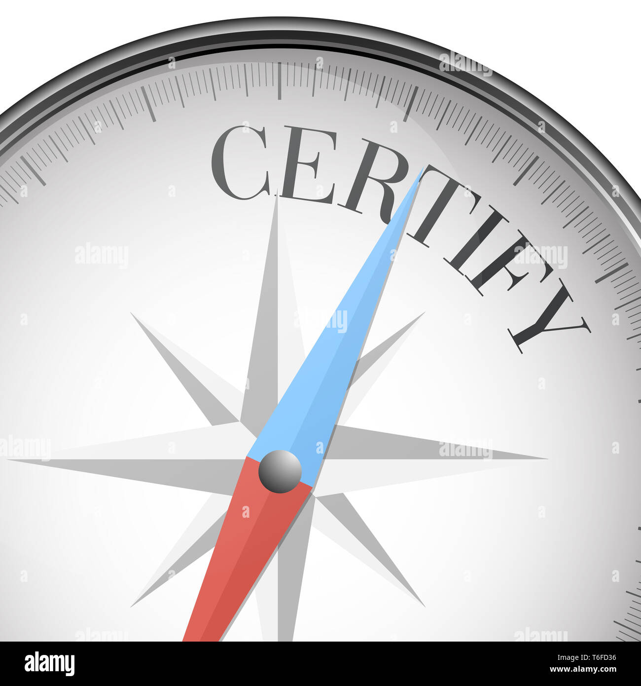 compass concept certify Stock Photo