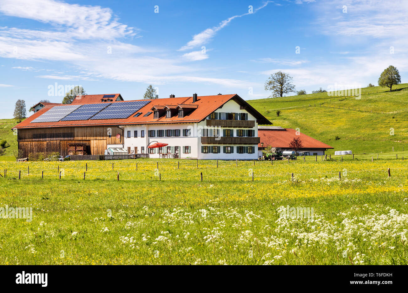 A traditional Bavarian spring landscape Stock Photo