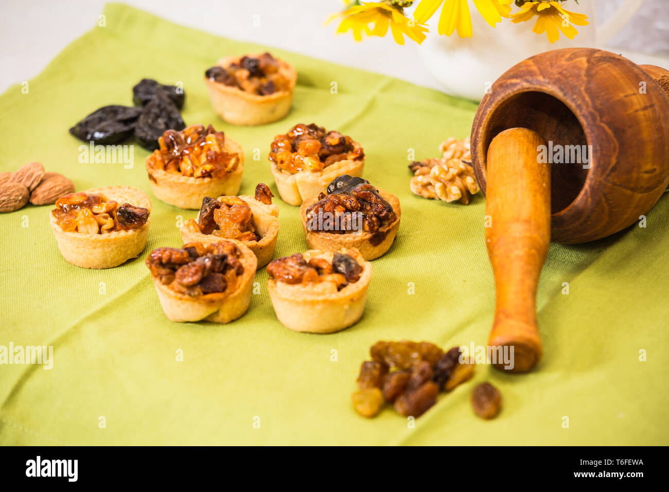 Baking with candied nuts and dried fruits Stock Photo Alamy