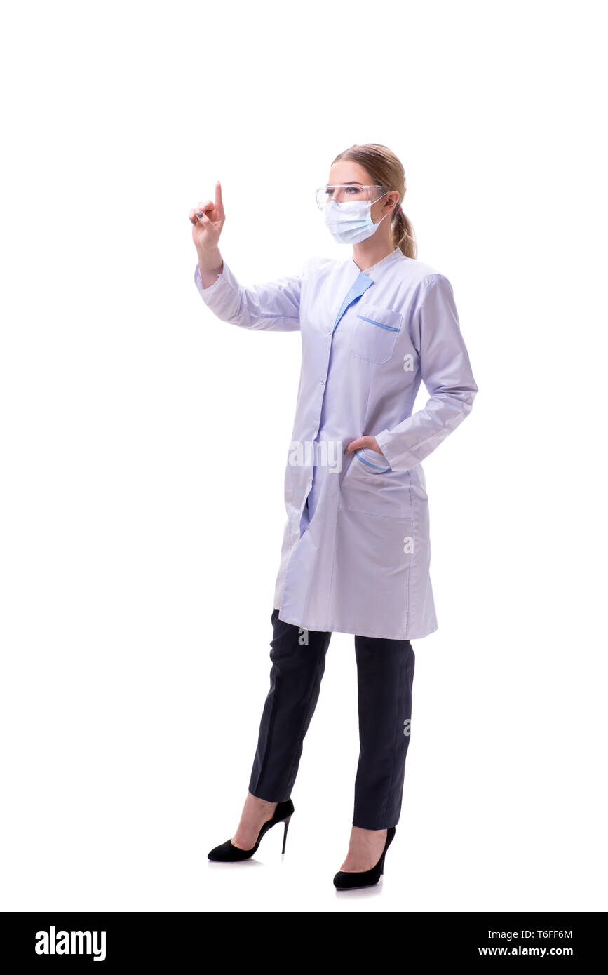 Young woman doctor isolated on white background Stock Photo - Alamy