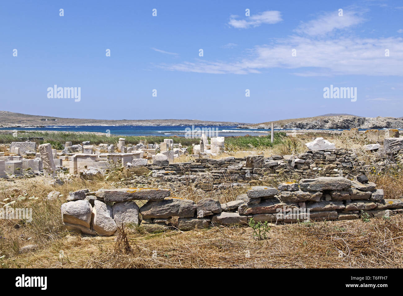 Excavation site Delos Stock Photo