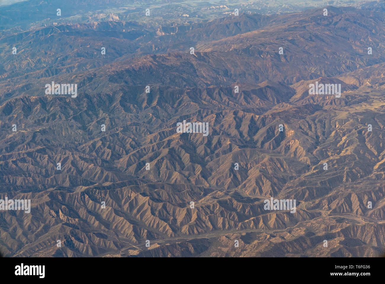 aerial view of California San Andreas Stock Photo