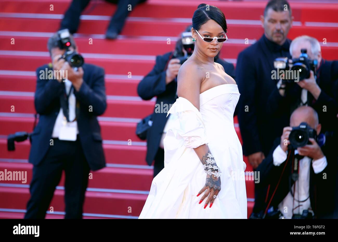 CANNES, FRANCE – MAY 24, 2017: Rihanna attends the 'Okja' screening at the 70th Cannes Film Festival (Photo: Mickael Chavet) Stock Photo
