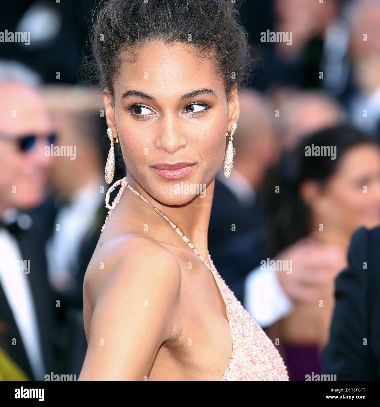CANNES, FRANCE – MAY 24, 2017: Cindy Bruna attends 'The Beguiled' screening at the 70th Cannes Film Festival (Photo: Mickael Chavet) Stock Photo