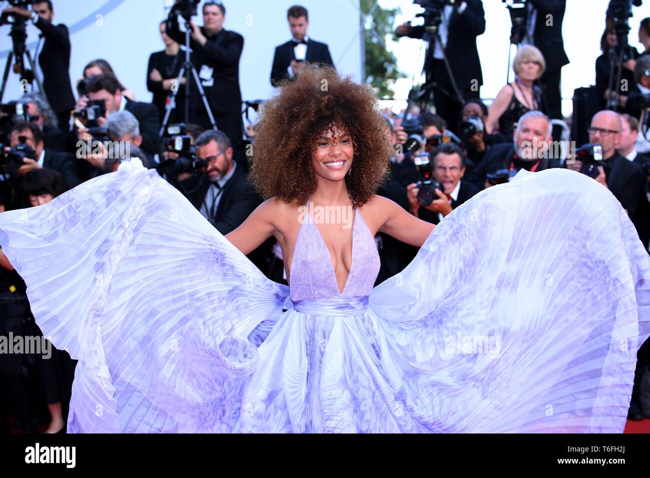 CANNES, FRANCE – MAY 24, 2017: Tina Kunakey attends 'The Beguiled' screening at the 70th Cannes Film Festival (Photo: Mickael Chavet) Stock Photo