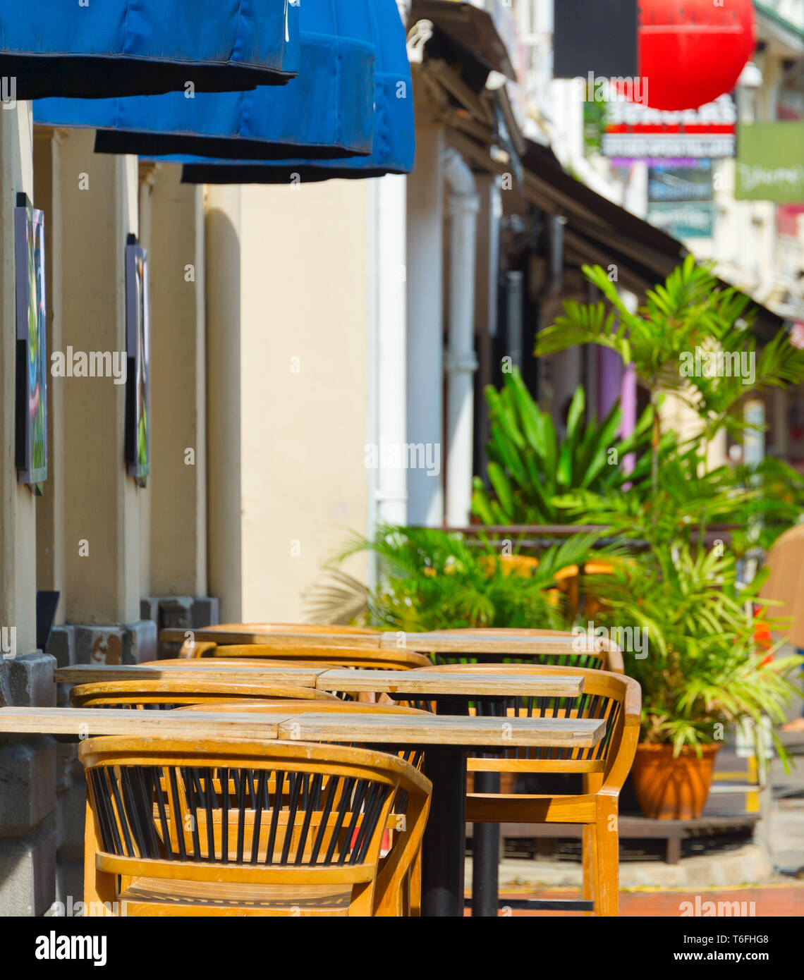 Boat Quay restaurant street. Singapore Stock Photo Alamy