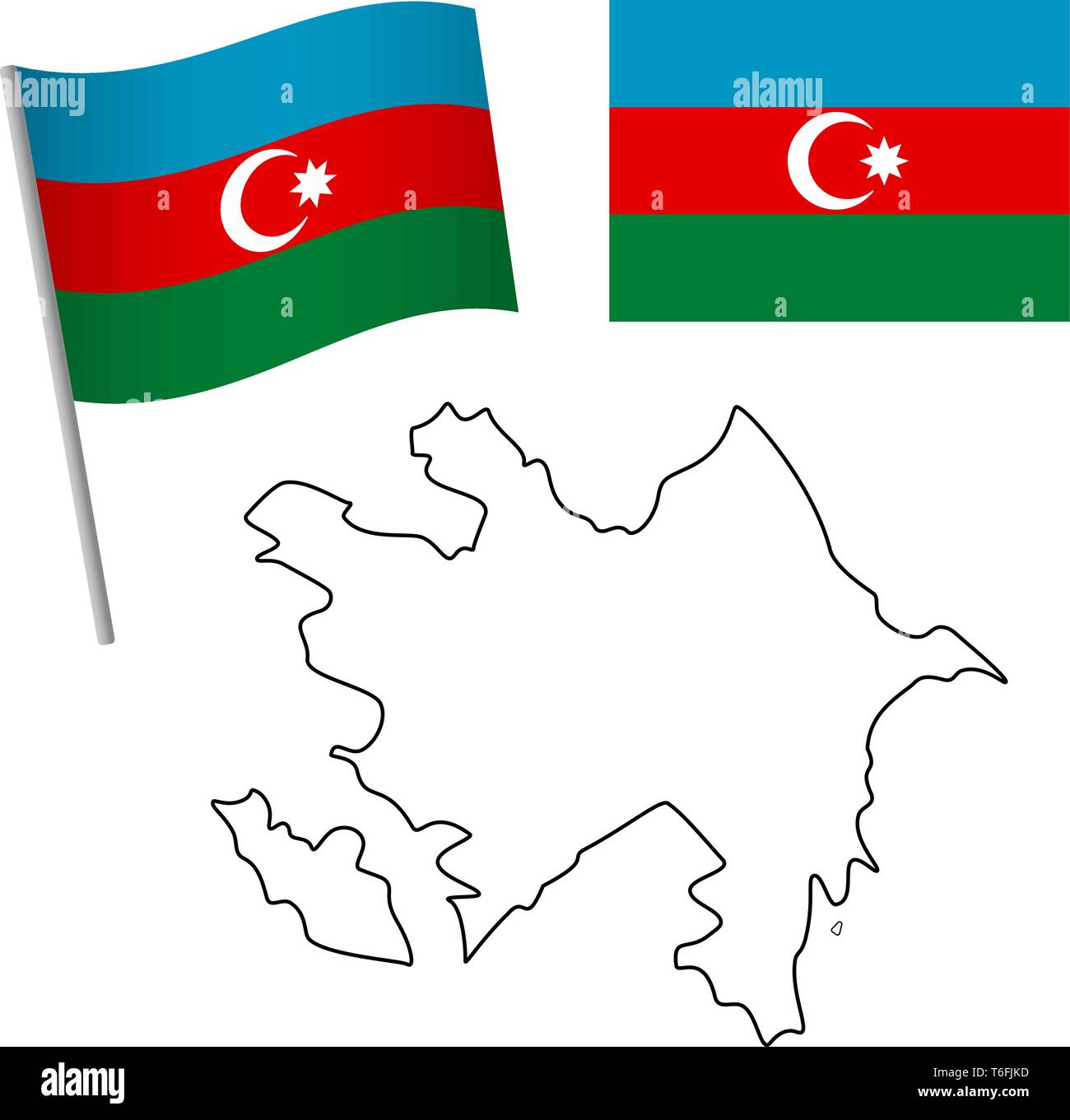 Azerbaijan flag and map. Patriotic background. National flag of Azerbaijan vector illustration Stock Vector Image & Art - Alamy