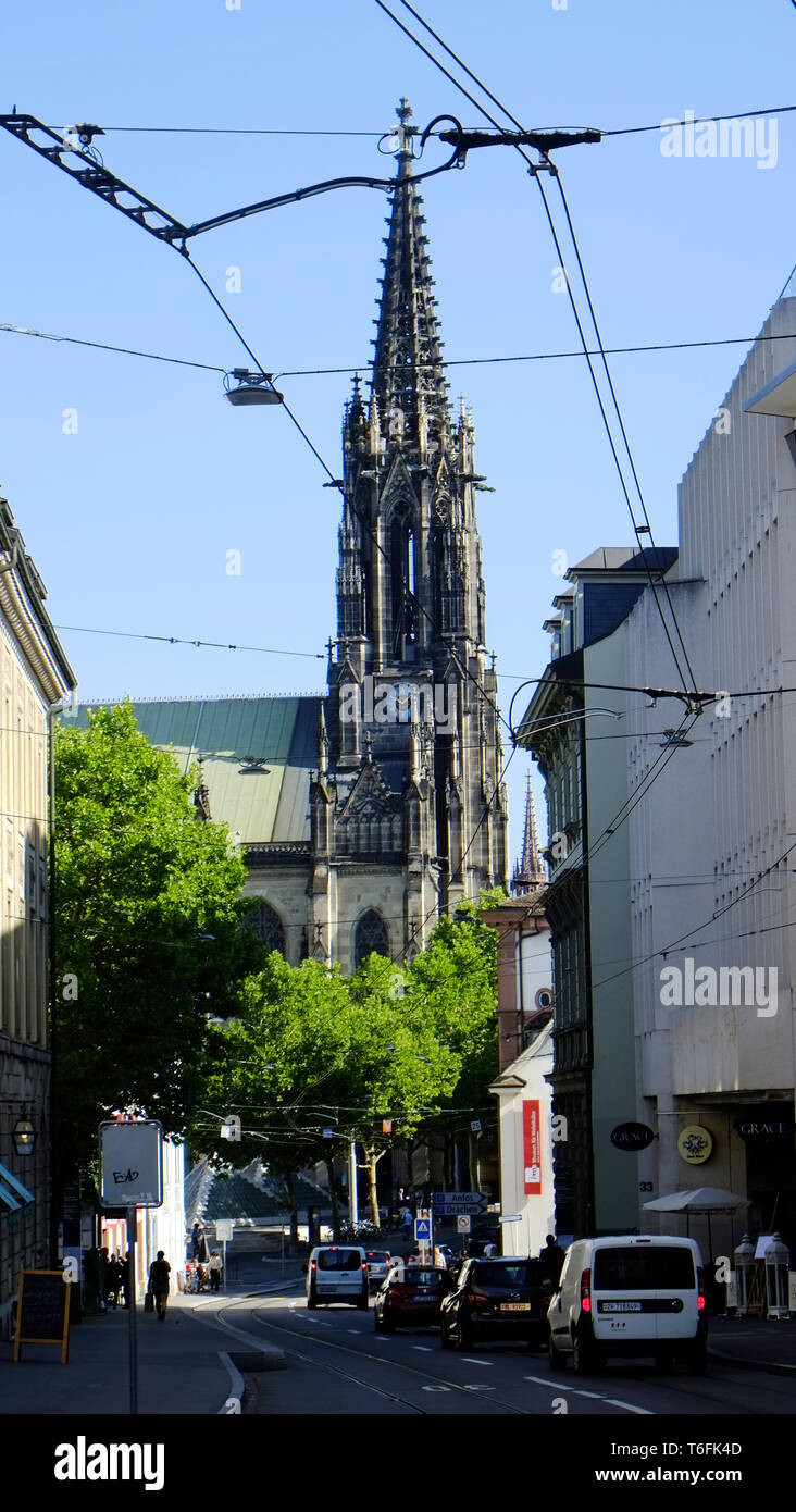 Elisabethenkirche, Basel Stock Photo