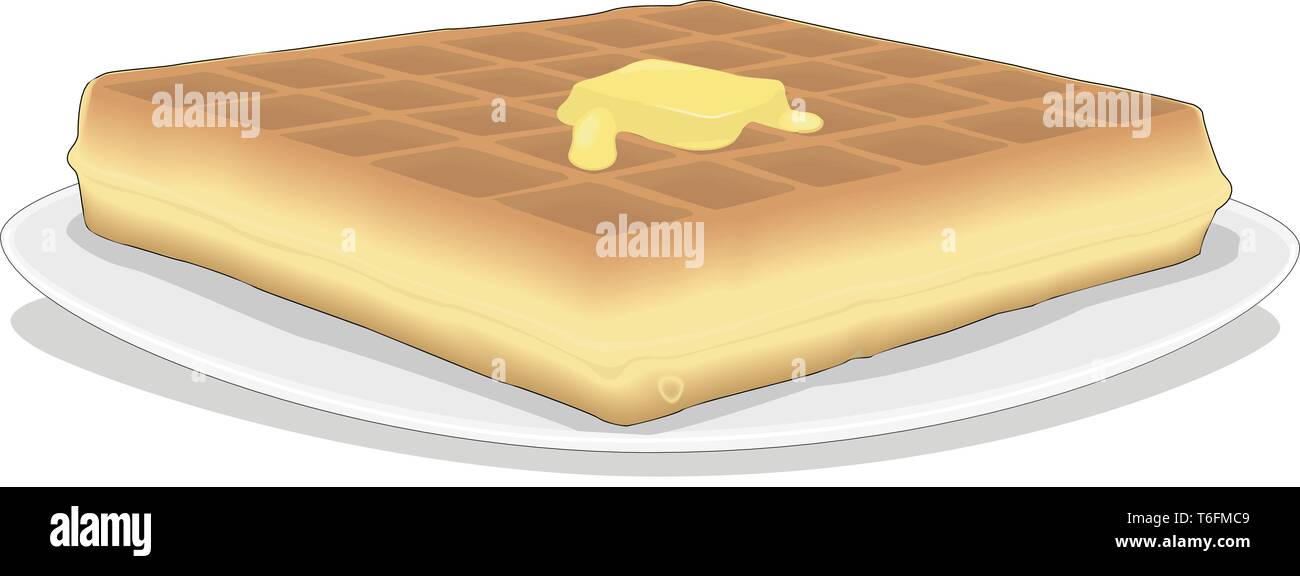 Waffle Vector Illustration Stock Vector Image & Art - Alamy
