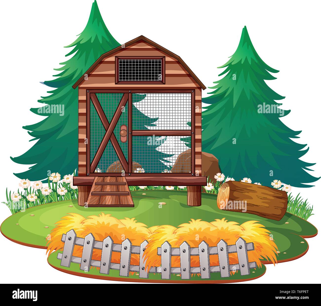Isolated cage in the zoo illustration Stock Vector Image & Art - Alamy