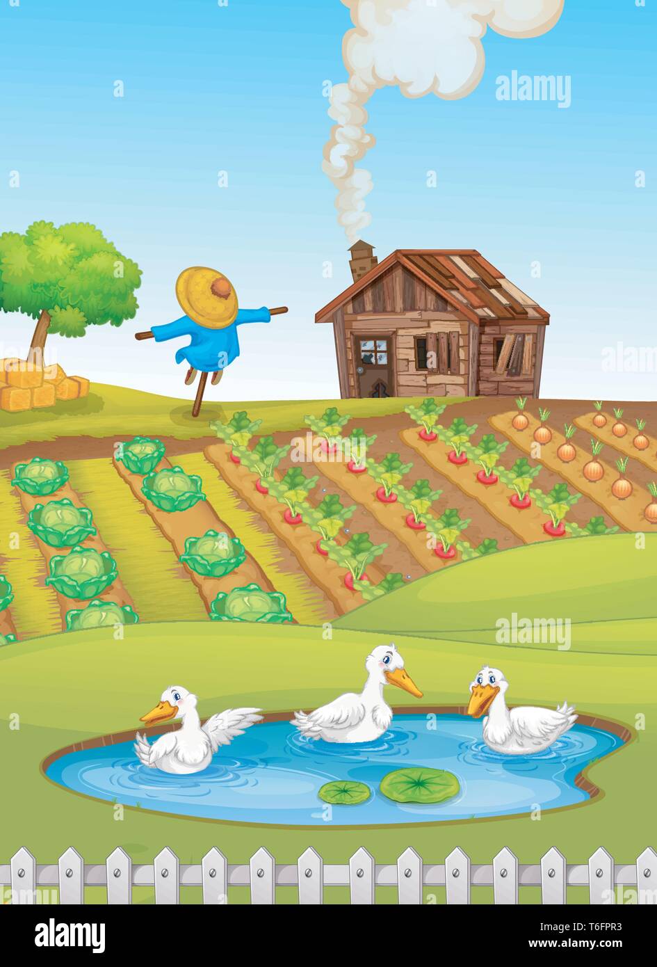 Animal in nature farm illustration Stock Vector Image & Art - Alamy