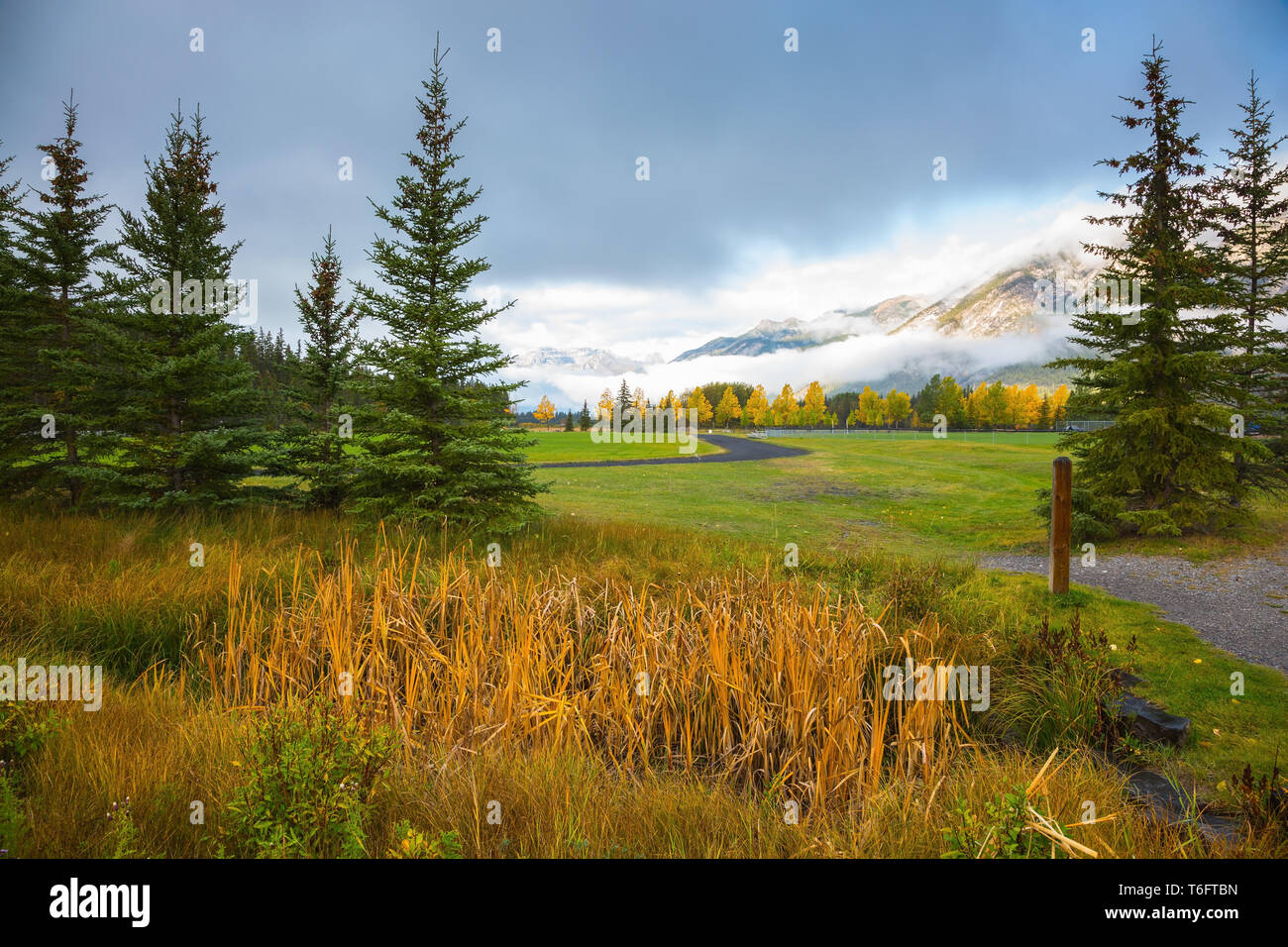 Golf courses in Banff National Park Stock Photo