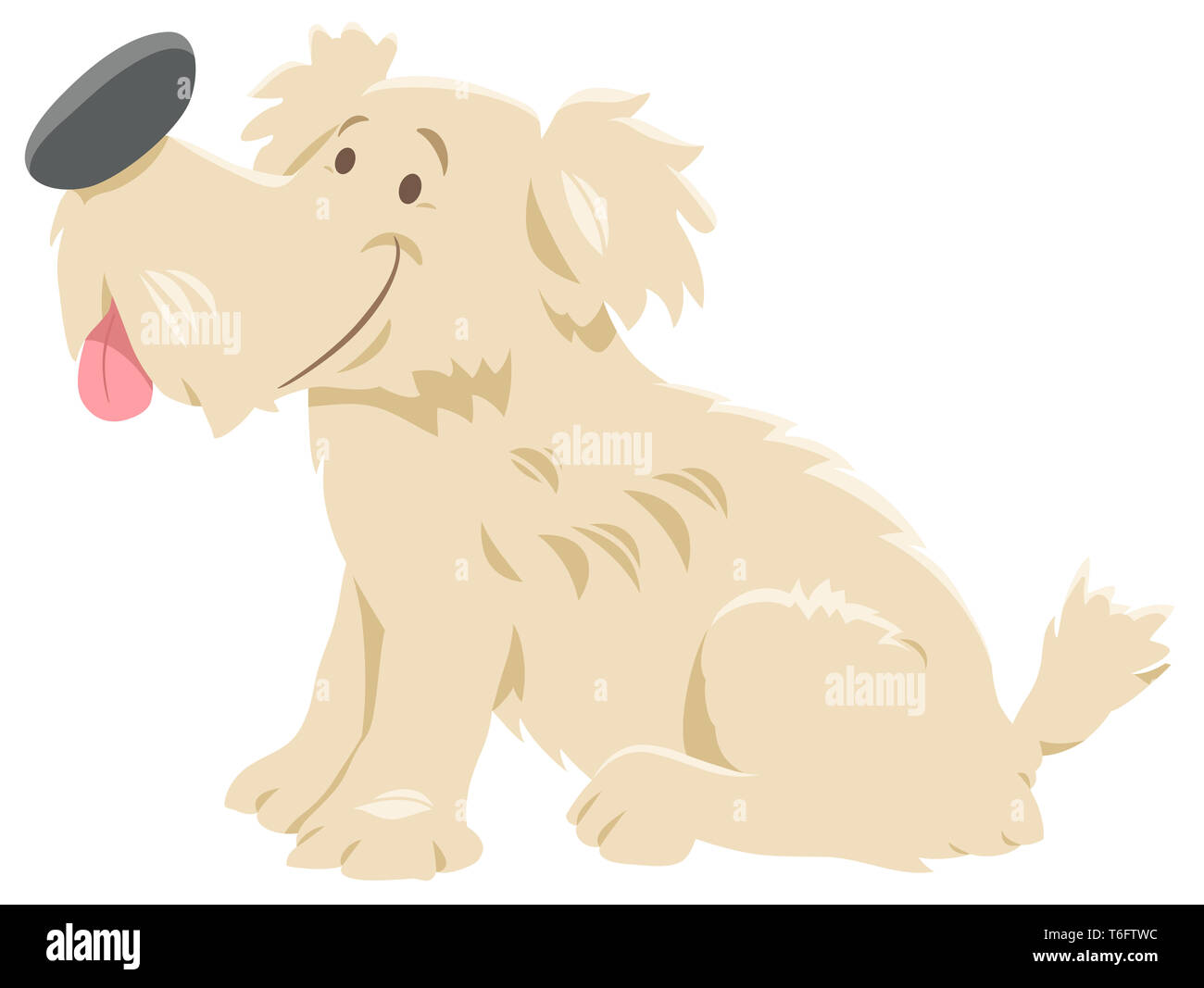 cute shaggy dog cartoon character Stock Photo - Alamy