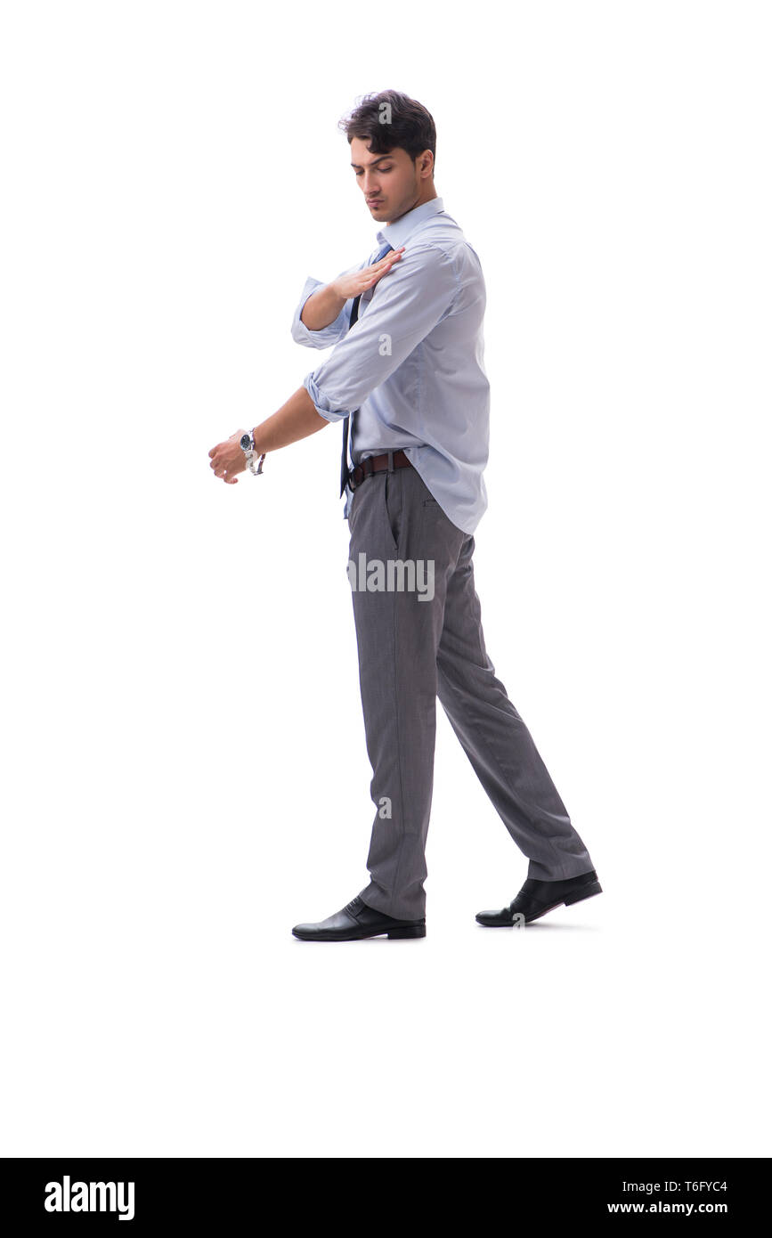 Businessman isolated on white background Stock Photo - Alamy