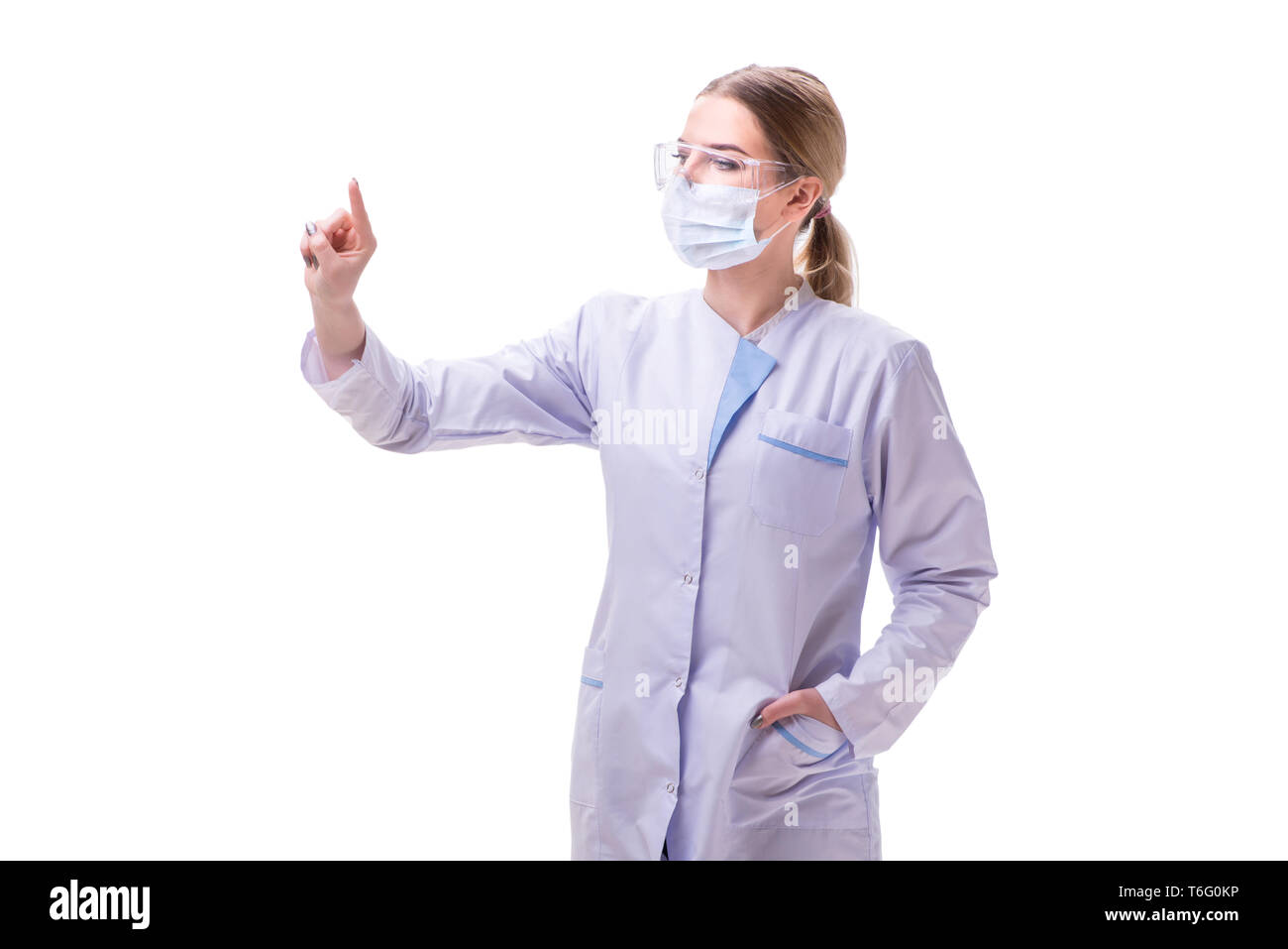 Young woman doctor isolated on white background Stock Photo - Alamy
