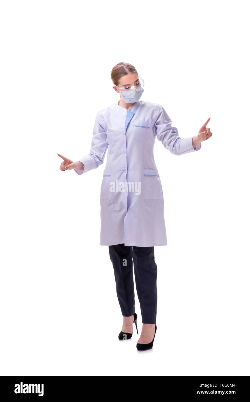 Young woman doctor isolated on white background Stock Photo - Alamy