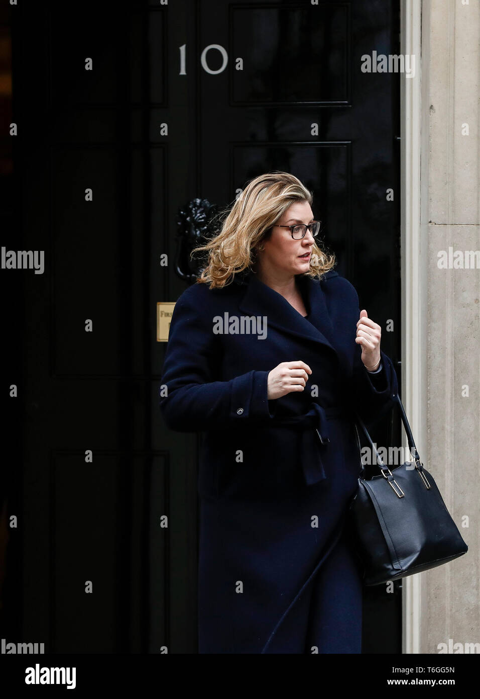 London, UK. 12th Feb, 2019. The file photo taken on Feb. 12, 2019 shows that Penny Mordaunt leaves Downing Street after a cabinet meeting in London, Britain. Downing Street said on May 1 in a statement that Defense Secretary Gavin Williamson had been sacked by the Prime Minister for 'unauthorized disclosure of information'. The British government has appointed Penny Mordaunt as new defense secretary to replace Williamson. She was previously the international development secretary. Credit: Han Yan/Xinhua/Alamy Live News Stock Photo