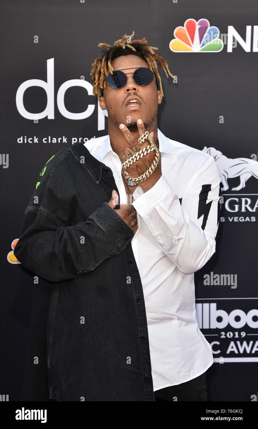 LAS VEGAS, NV - MAY 01: Juice Wrld attends the 2019 Billboard Music Awards at MGM Grand Garden Arena on May 1, 2019 in Las Vegas, Nevada. Photo: imageSPACE Stock Photo