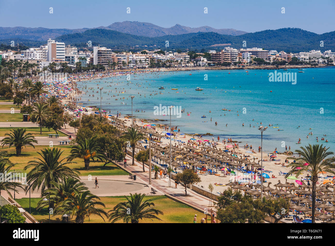Bay of Cala Millor - Mallorca - Majorca Stock Photo