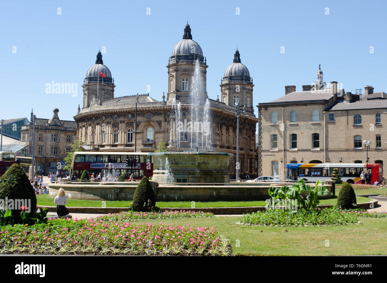 Hull maritime museum with town park to  foreground Stock Photo