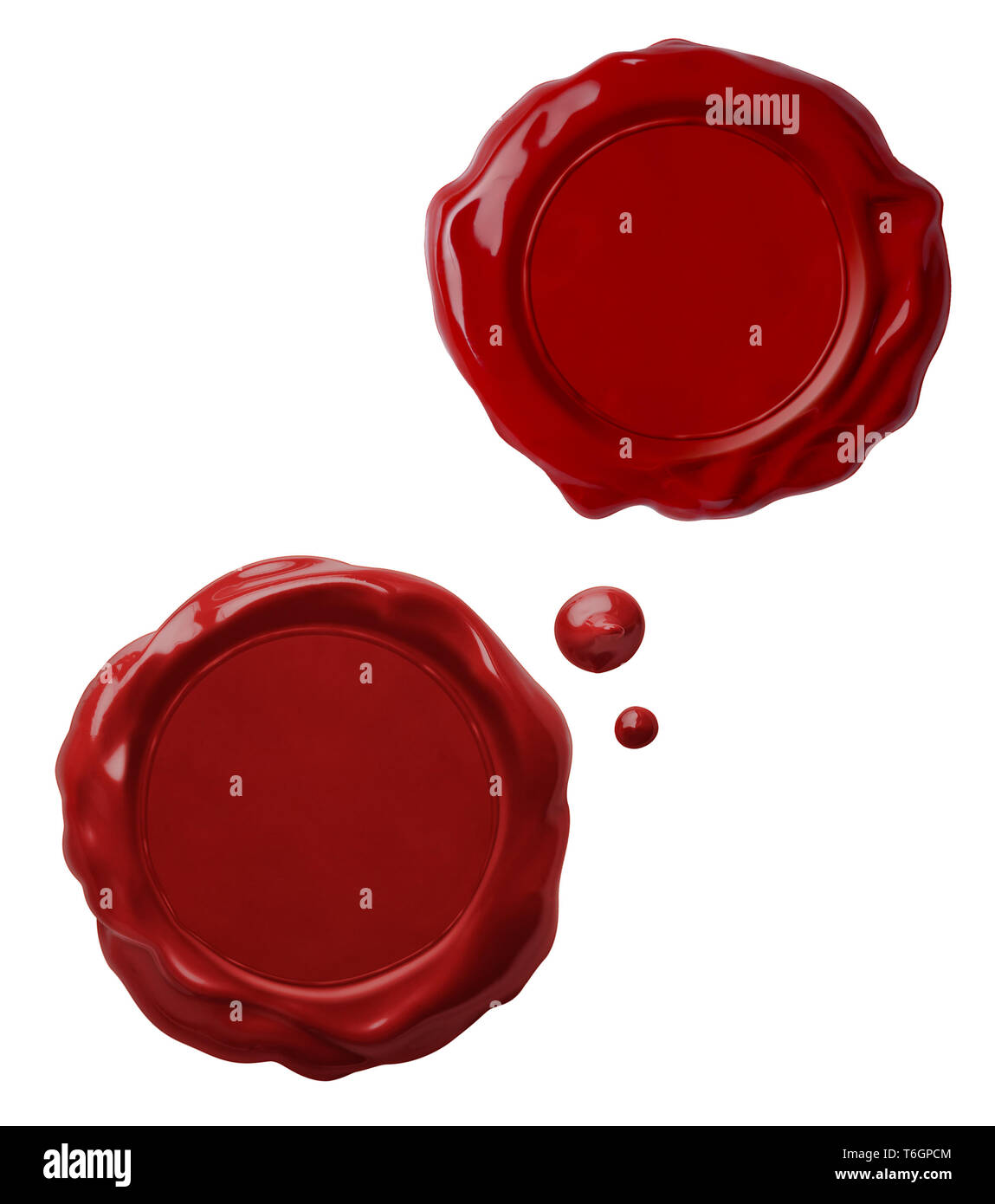 Old red wax seals collection isolated on white Stock Photo Alamy