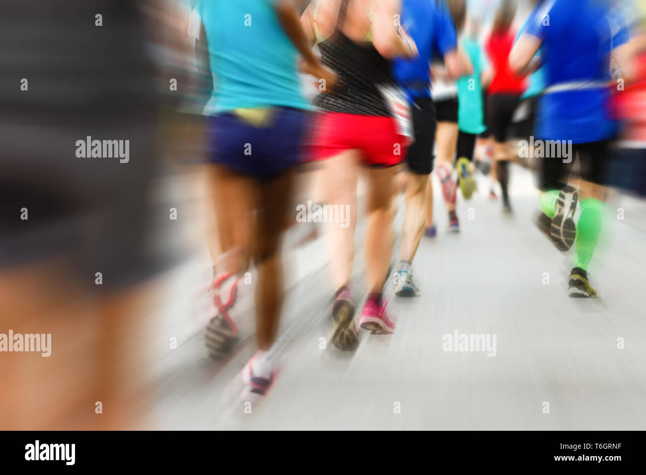 Marathon run Stock Photo