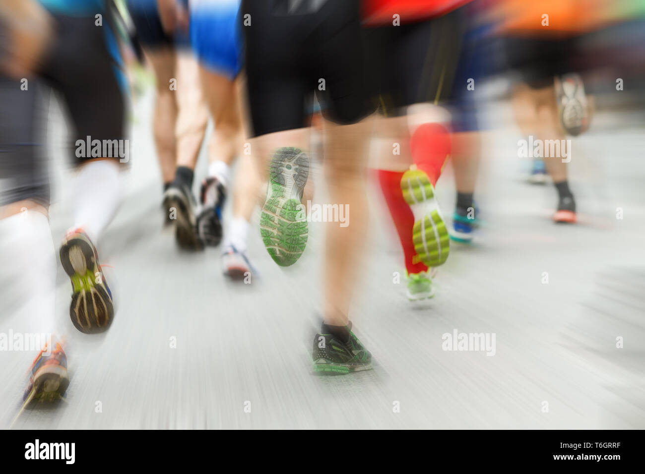 Marathon run Stock Photo