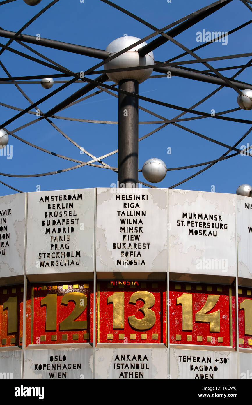 World Clock Berlin Stock Photo Alamy