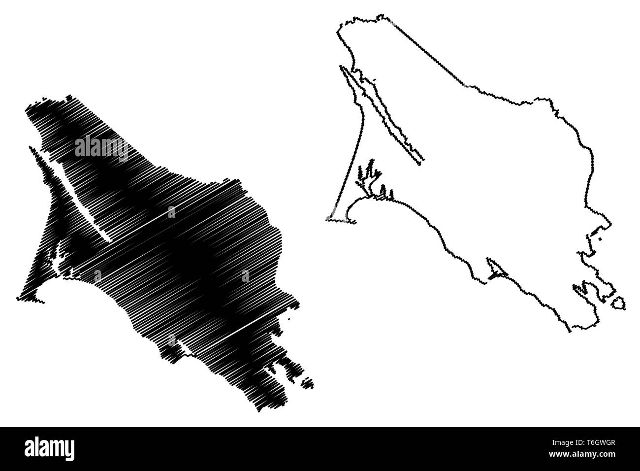 Marin County California Counties - Marin County California Counties In California United States Of Americausa Us Us Map Vector Illustration Scribble Sketch Marin Map T6GWGR