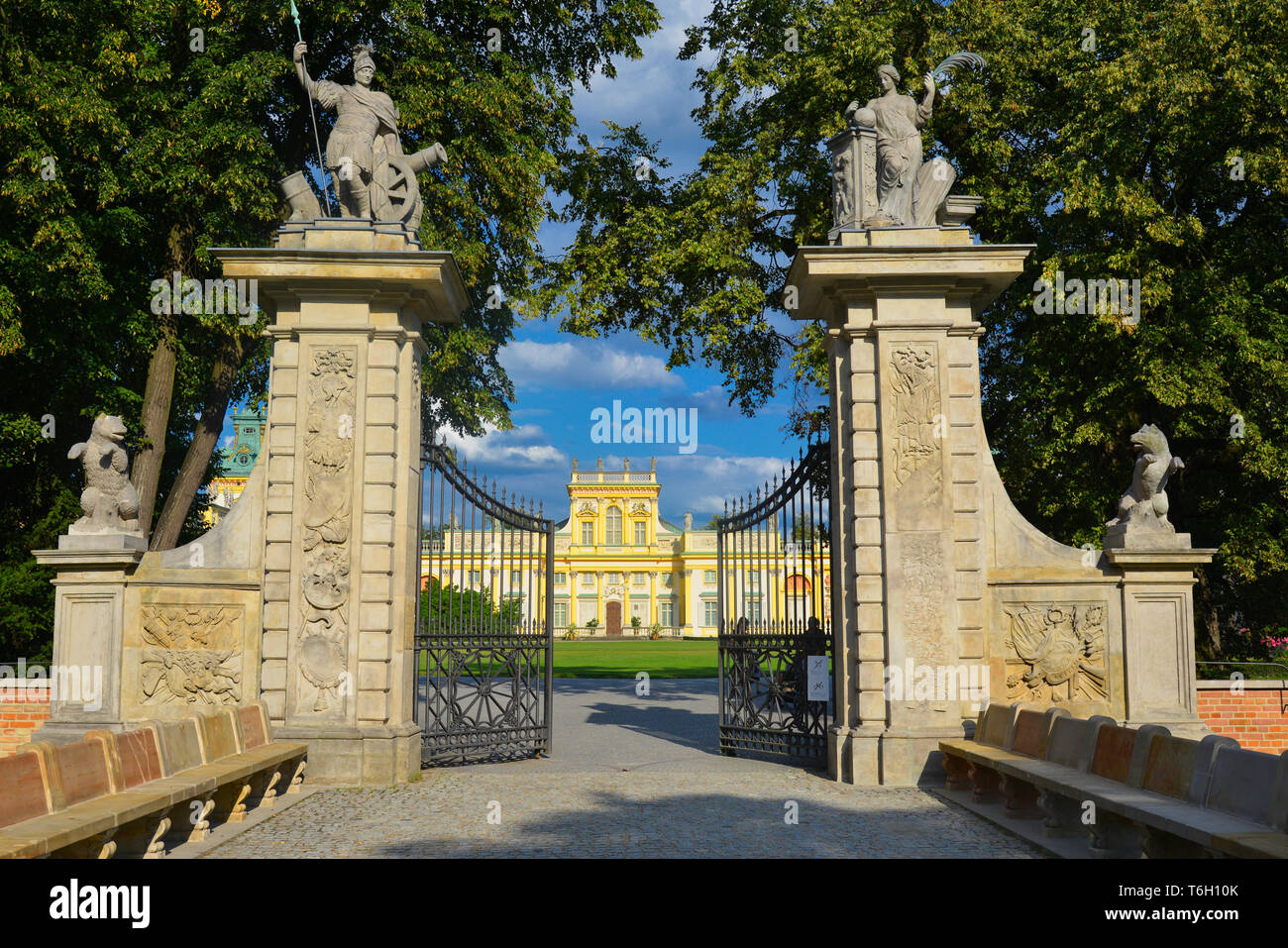 Beautiful Royal Wilanow Palace in Warsaw, Poland Stock Photo