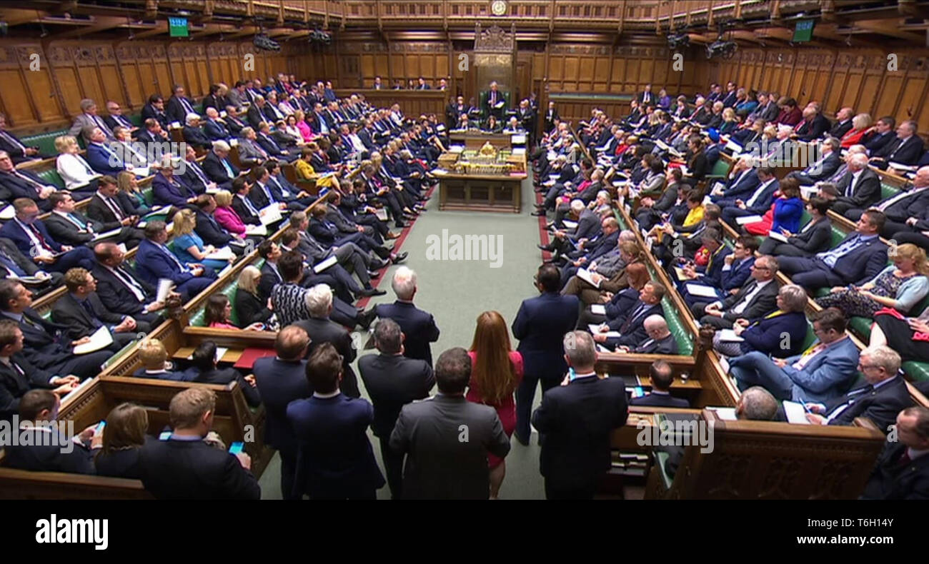 The debating chamber during Prime Minister's Questions in the House of