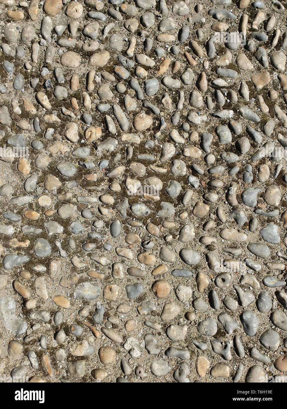 Stone flooring with old natural stone, texture background Stock Photo