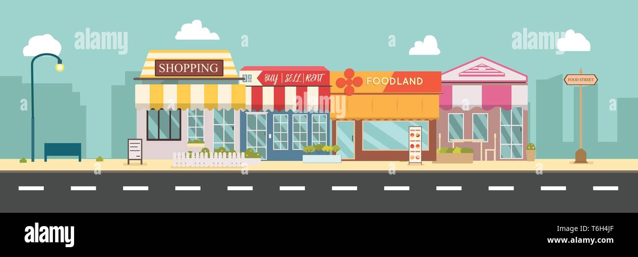 City street and store buildings vector illustration, a flat style design.Business storefront in urban.Public store on main street.Urban scene in midda Stock Vector Image & Art - Alamy city-street-and-store-buildings-vector-illustration-a-flat-style-design-business-storefront-in-urban-public-store-on-main-street-urban-scene-in-midda-stock-vector-image-art-alamy