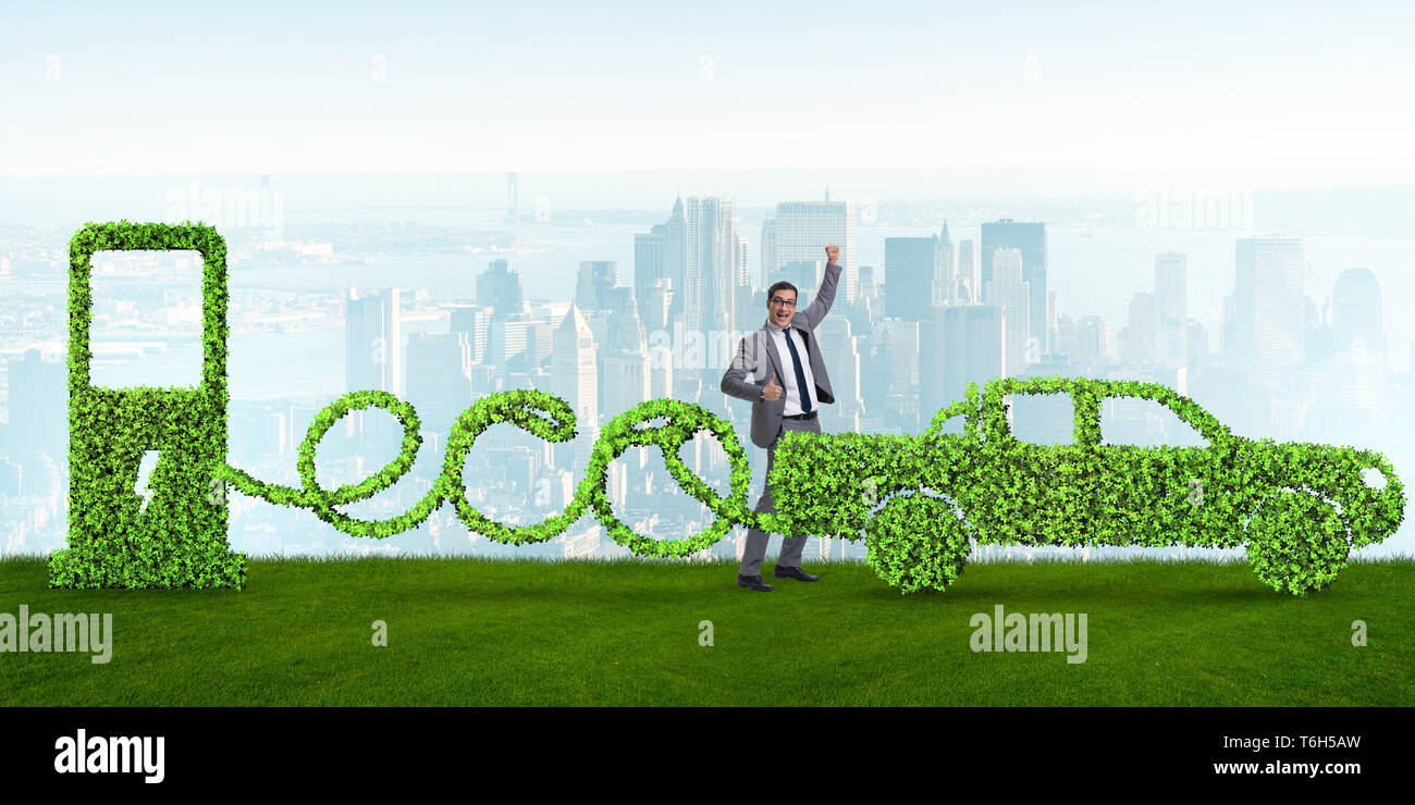 Eco friendly car powered by alternative energy Stock Photo