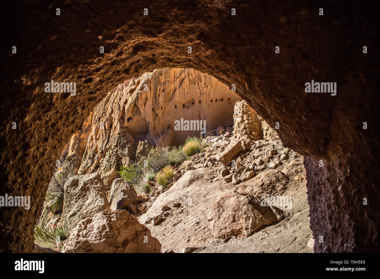 Alcove House Trail in Bandelier National Monument, New Mexico Stock Photo