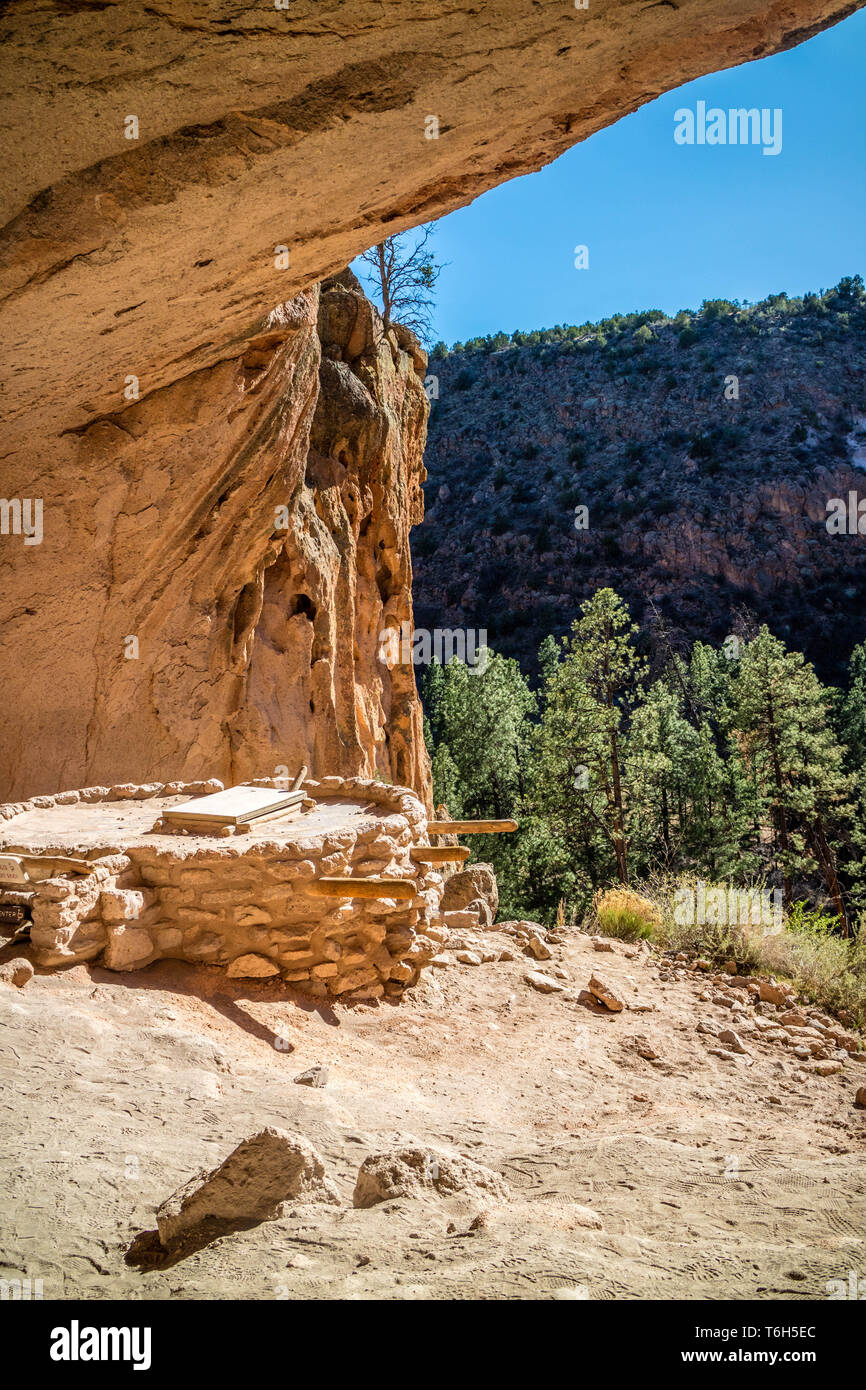 Kiva at Alcove House in Bandelier National Monument Stock Photo