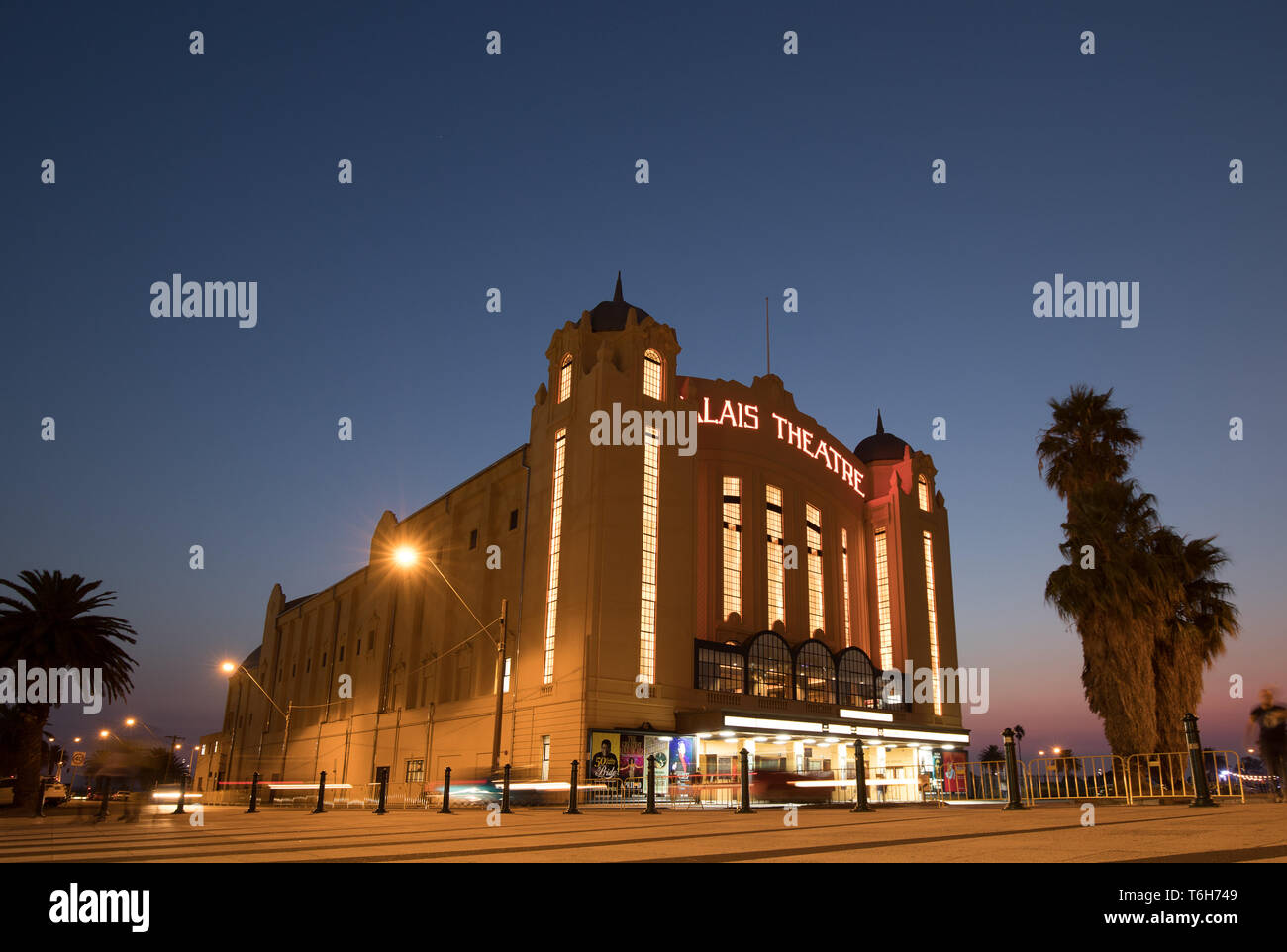 Melbourne Australia .  The Palais Theatre in St Kilda at twilight. Stock Photo