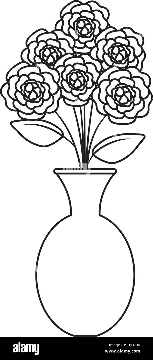 vase with roses icon Stock Vector Image & Art - Alamy