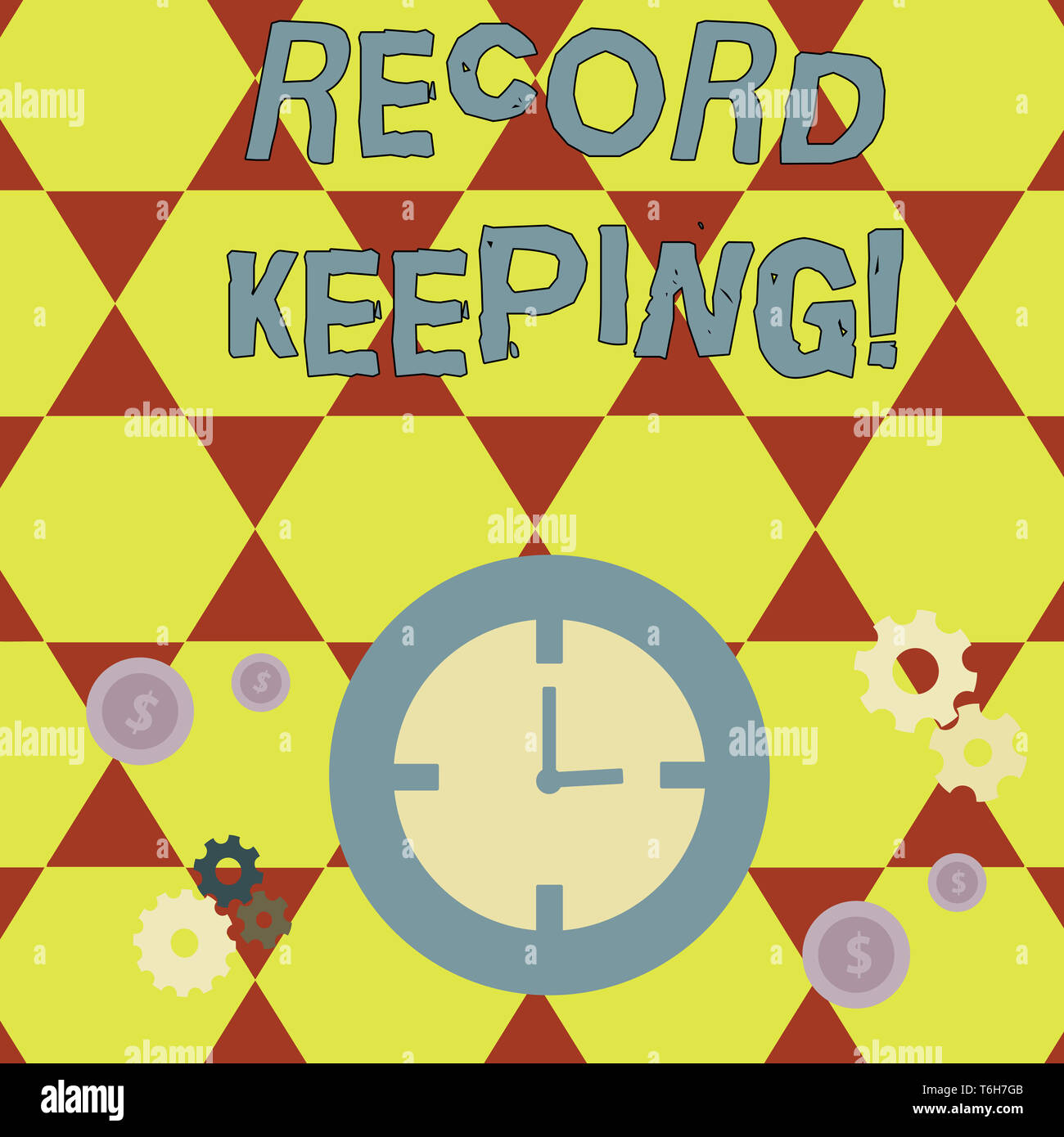 Conceptual Hand Writing Showing Record Keeping Concept Meaning The Activity Or Occupation Of Keeping Records Or Accounts Time Management Icons Of Clo Stock Photo Alamy