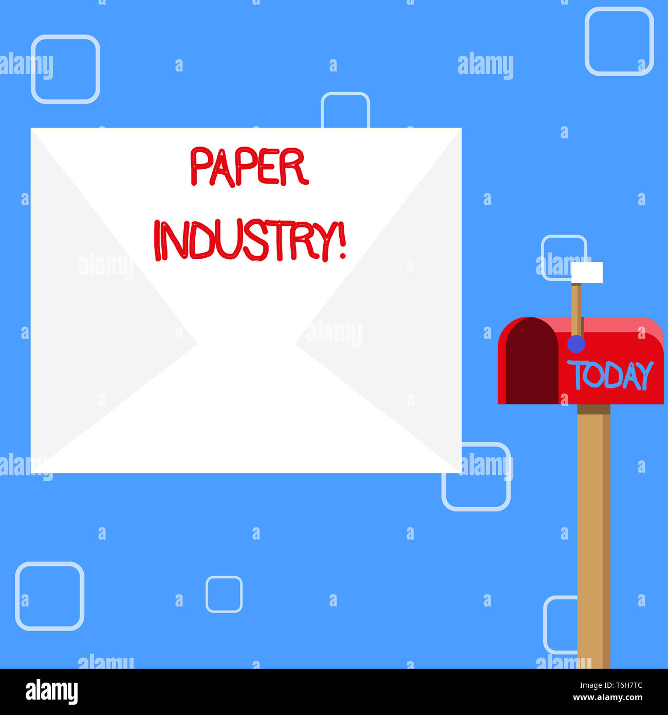 Handwriting text Paper Industry. Conceptual photo industry of analysisufacturing and selling cellulosebased product Blank Big White Envelope and Open  Stock Photo