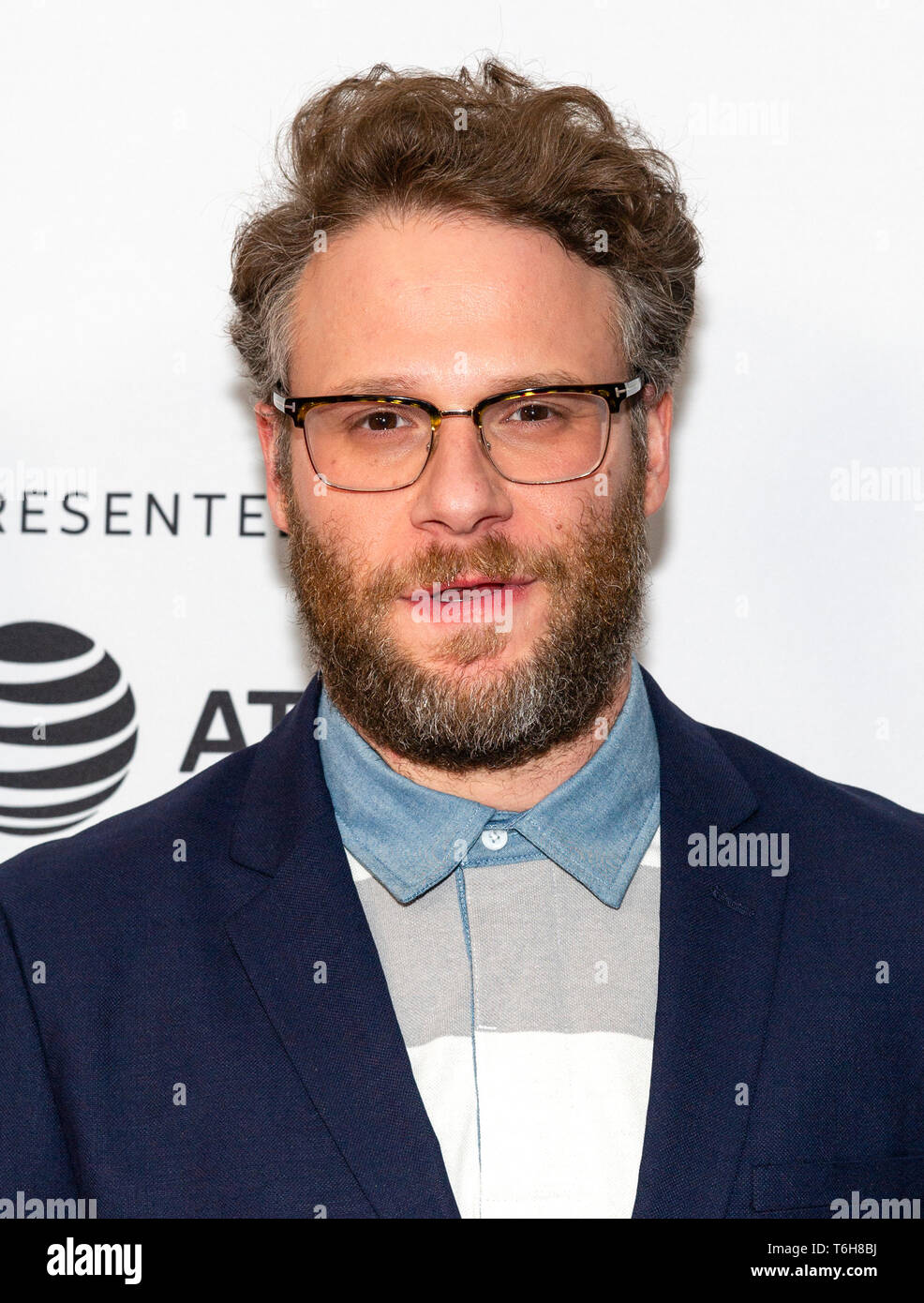 New York, NY - April 29, 2019: Seth Rogen attends the “The Boys” screening during the 2019 Tribeca Film Festival at SVA Theater Stock Photo